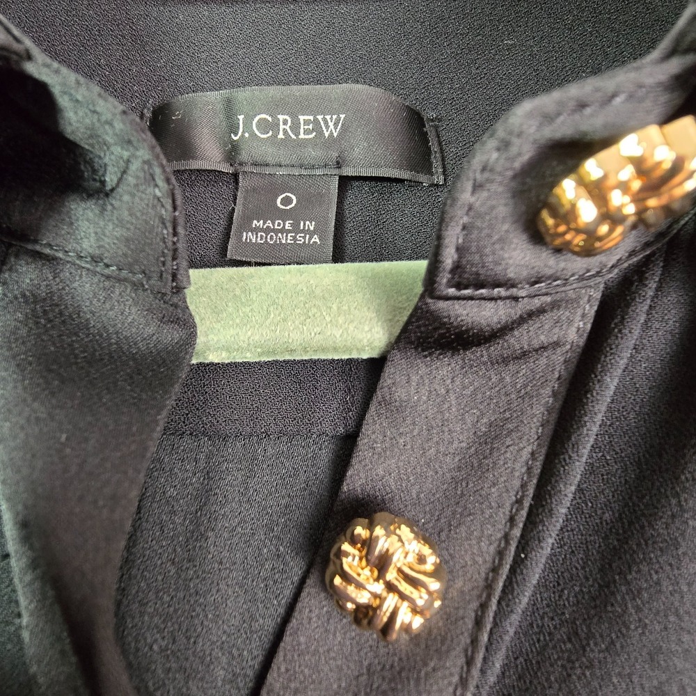 J Crew Dark Academia Dress Sz 0 Viscose‎ Satin Trim Goth Whimsigoth Schoolgirl - Picture 6 of 13